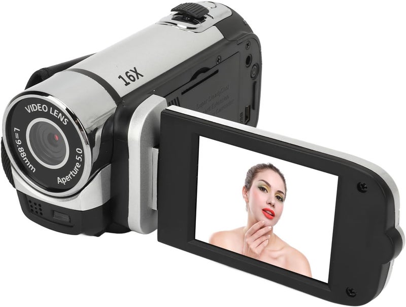 Bewinner D90 Digital Video Camera - 1080P 16MP Handheld Video Camcorder 16x Digital Zoom Video Camera with 2.7in TFT Rotatable Screen, HD Video Recorder Camera with Fill Light (Silver) - Image 1